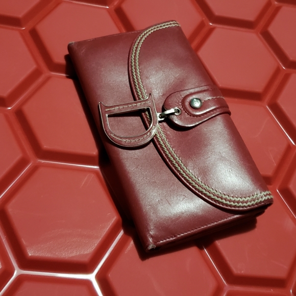 Authentic vintage Dior red leather wallet - Picture 11 of 12